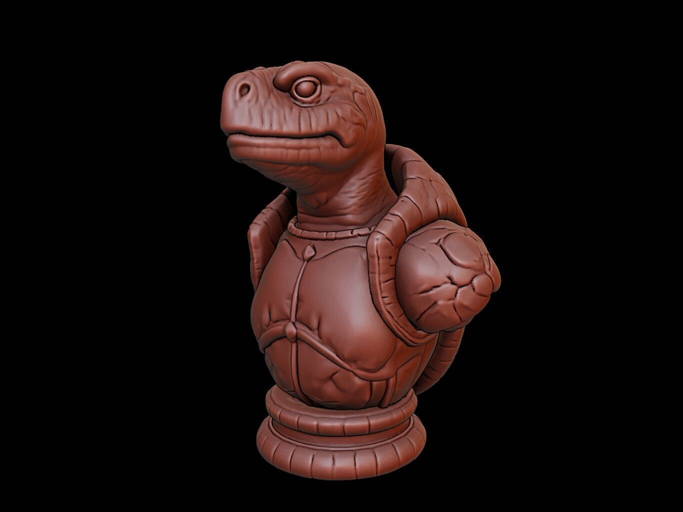 Tortoise Animal Bust 3D print model_1