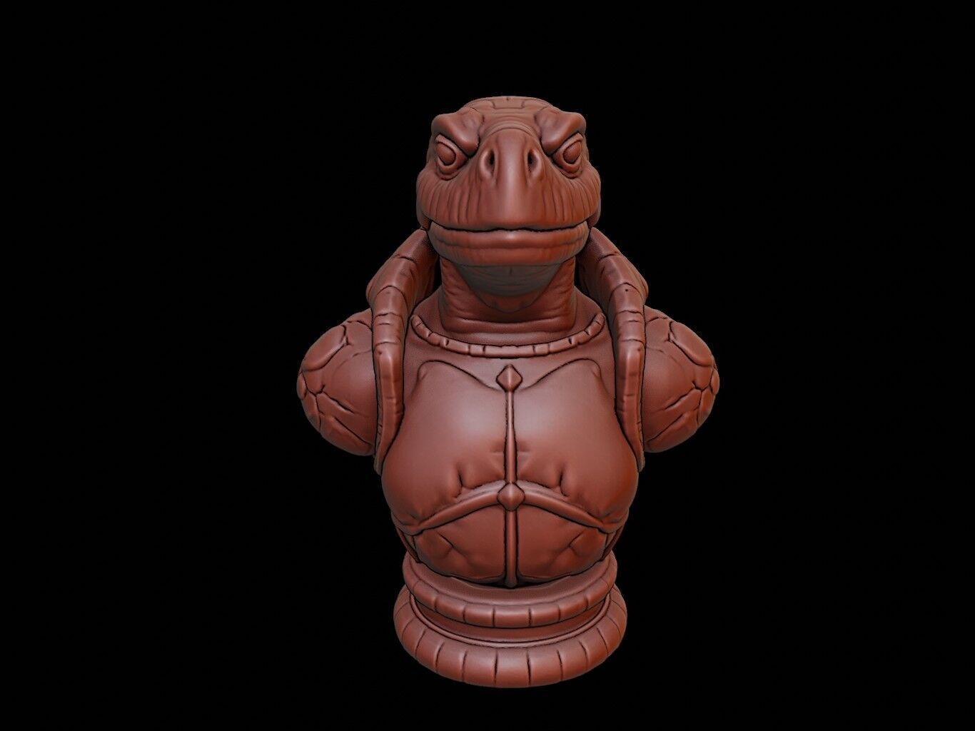 Tortoise Animal Bust 3D print model_2