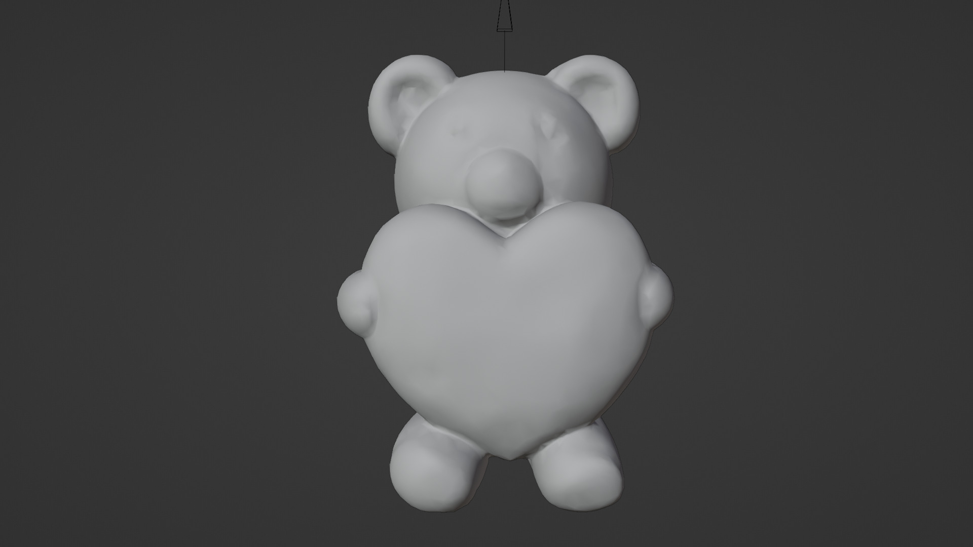teddy bear gift 04 Low-poly 3D model_5