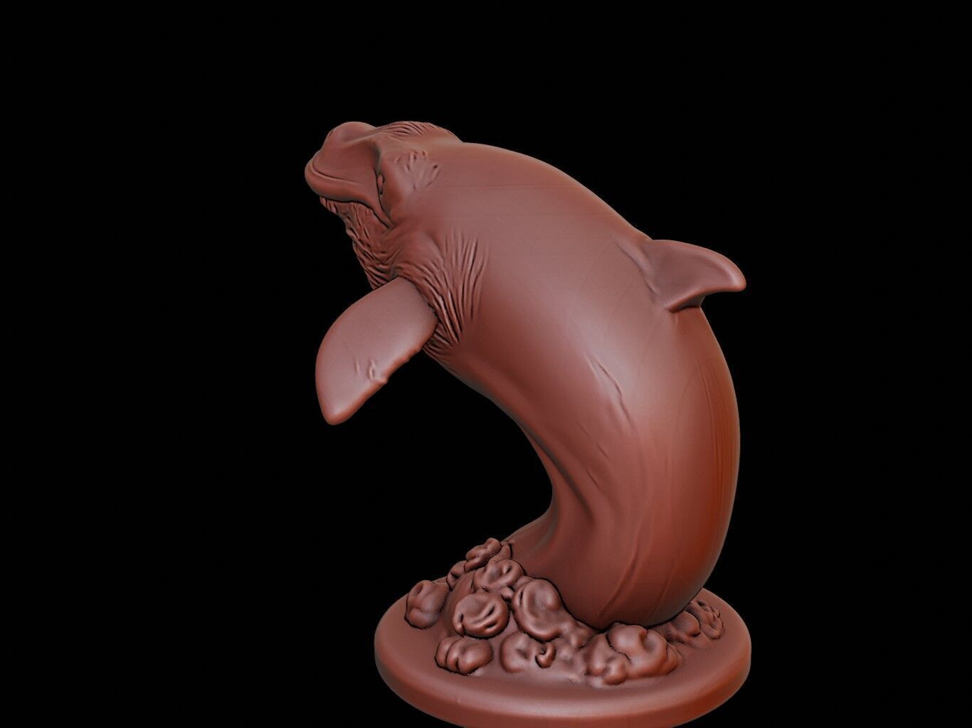 Whale Animal Bust 3D print model_1