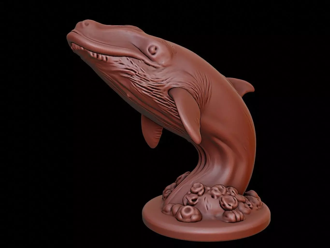 Whale Animal Bust 3D print model_0