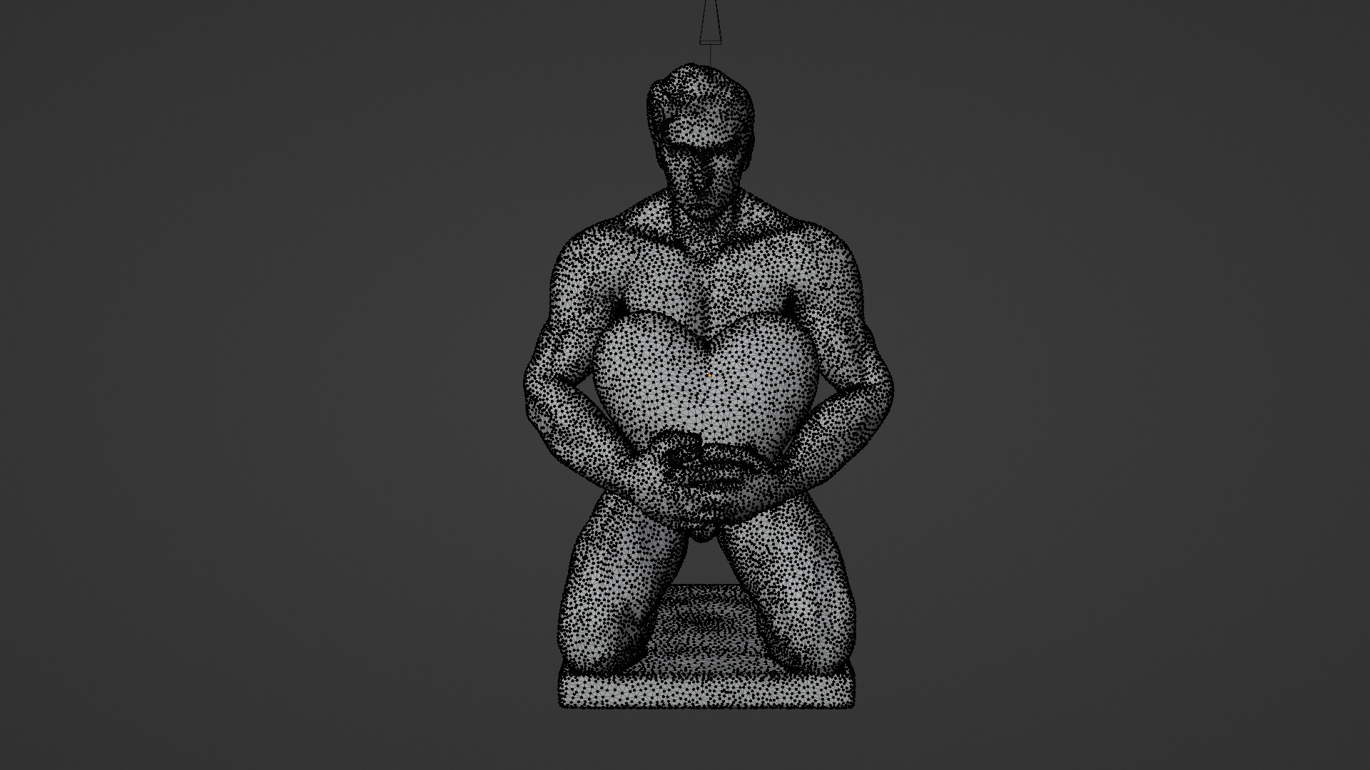 man holding heart gift Low-poly 3D model_6