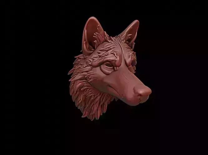 Wolf Animal Bust