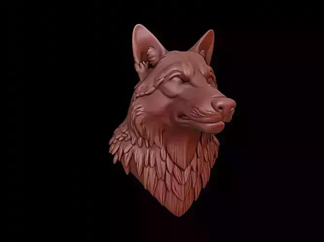 Wolf Animal Bust