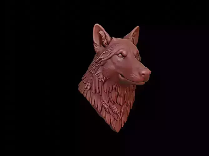 Wolf Animal Bust