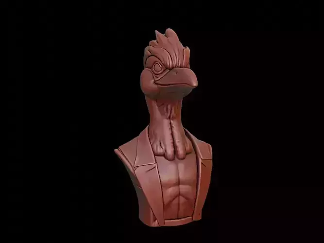 Woodpecker Animal Bust 3D print model