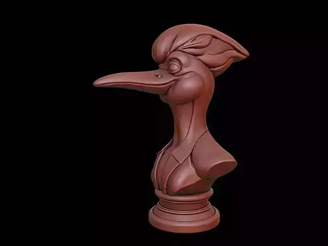 Woodpecker Animal Bust 3D print model