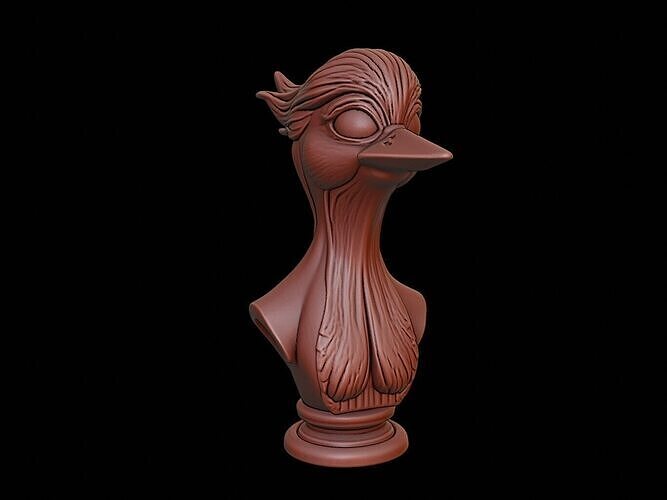 Woodpecker Animal Bust 3D print model