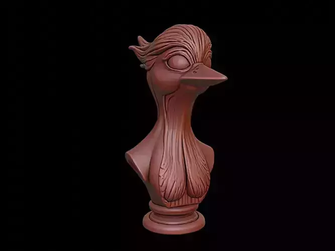 Woodpecker Animal Bust 3D print model