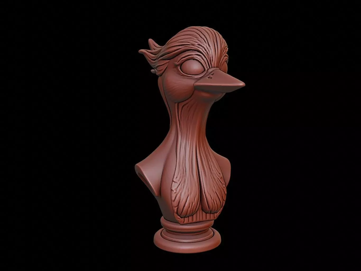 Woodpecker Animal Bust 3D print model