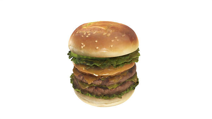 humburger Low-poly 3D model 3