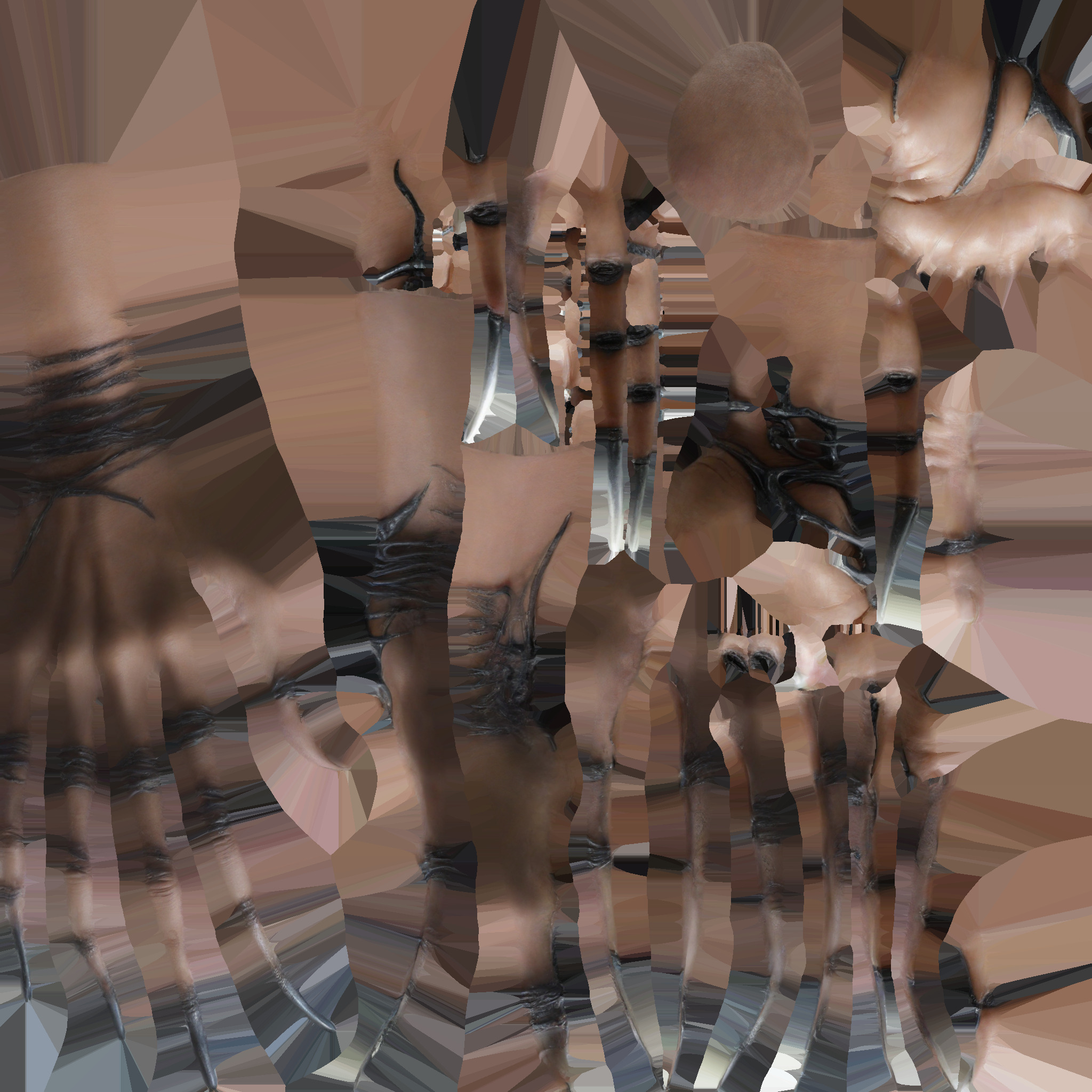 monster hand Low-poly 3D model_6