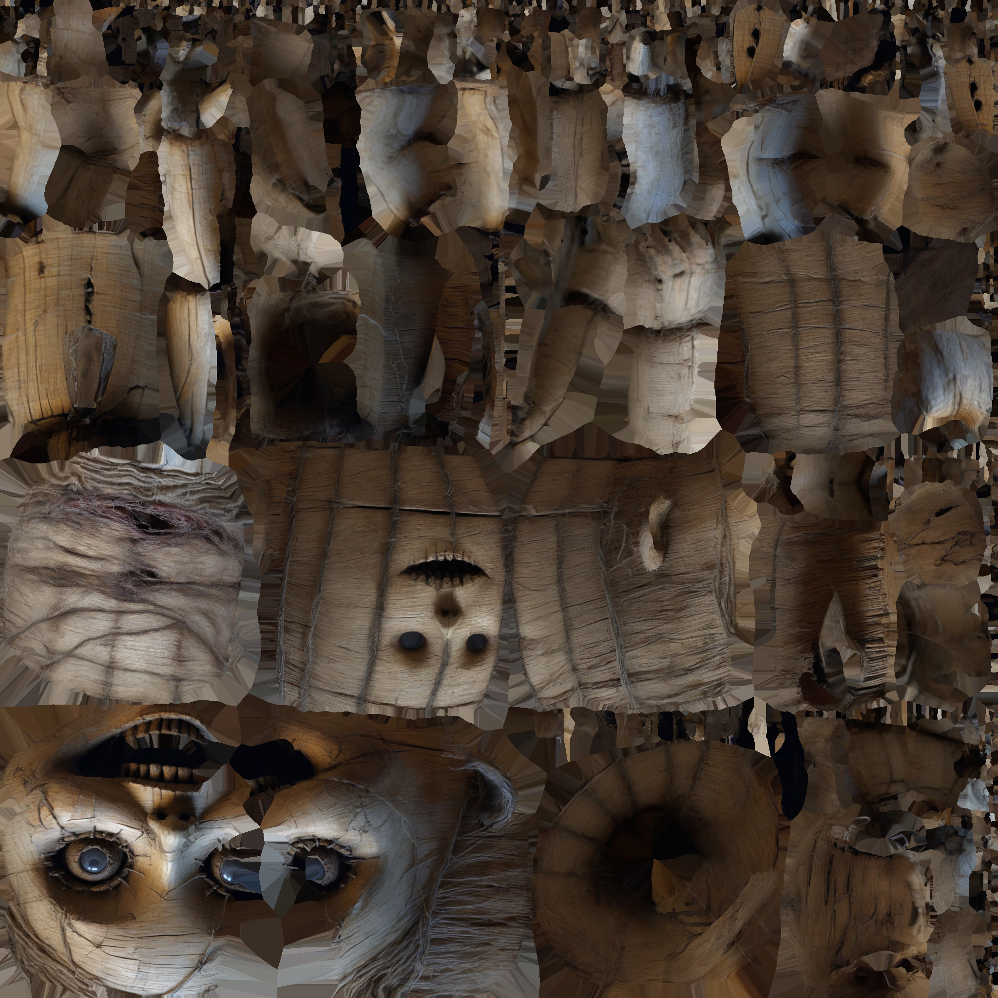 scary doll Low-poly 3D model_7