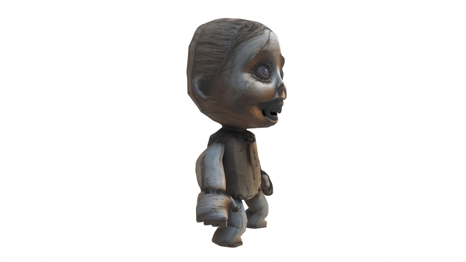 scary doll Low-poly 3D model_3