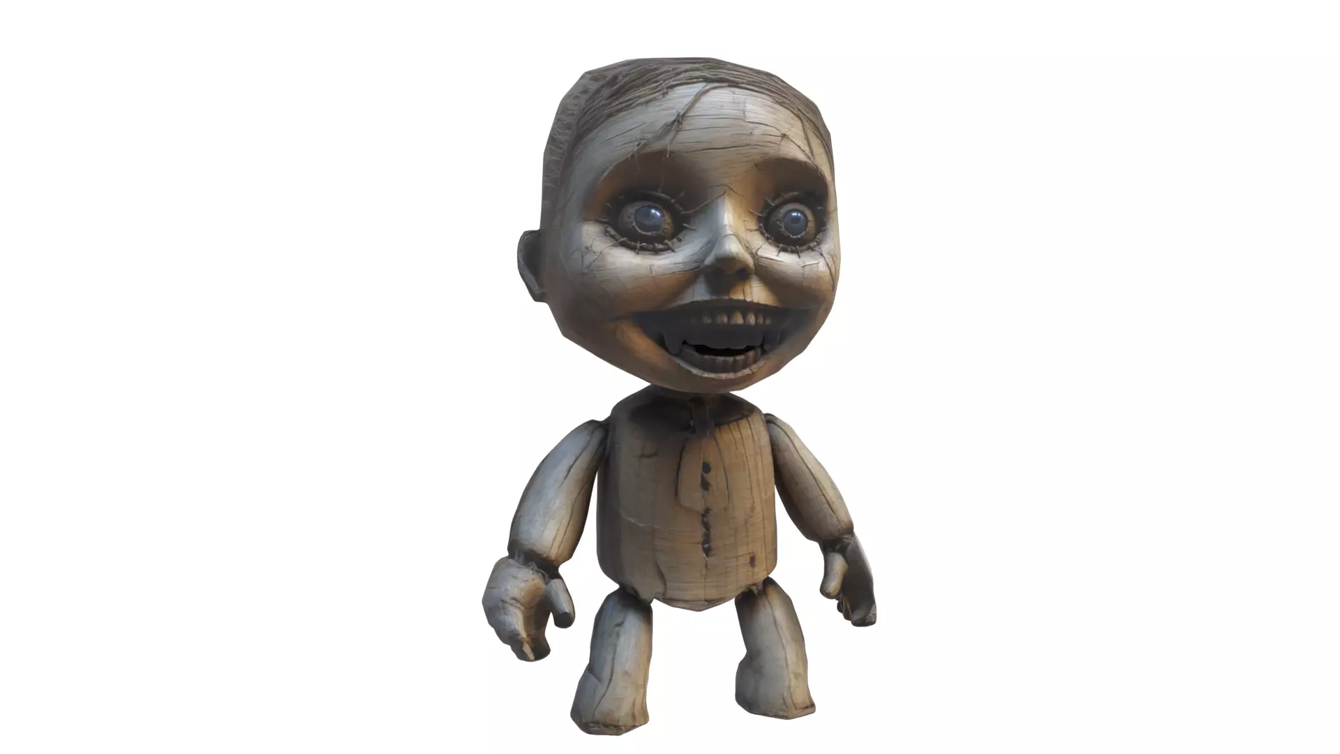 scary doll Low-poly 3D model_0