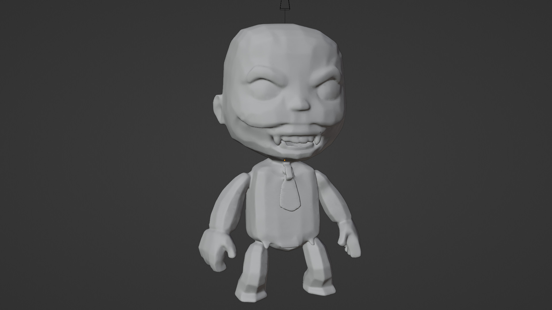 scary doll Low-poly 3D model_4