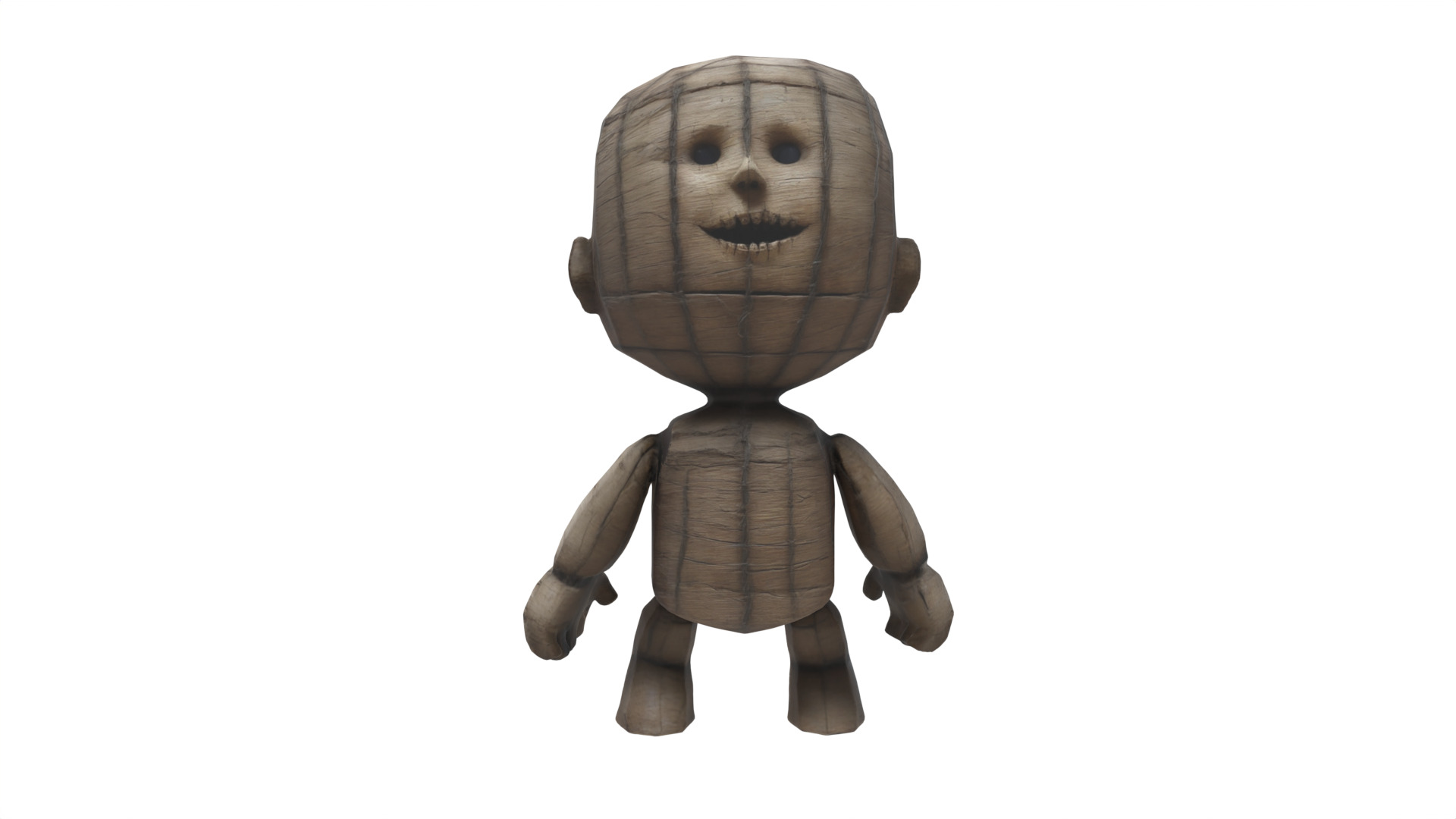 scary doll Low-poly 3D model_5