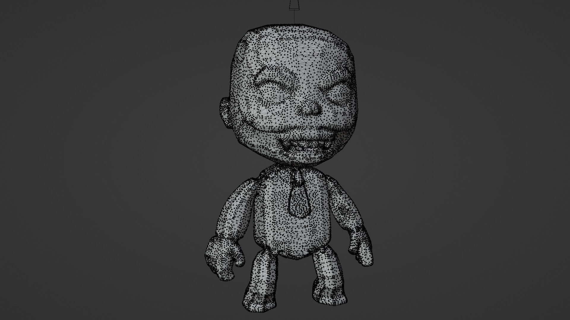 scary doll Low-poly 3D model_6