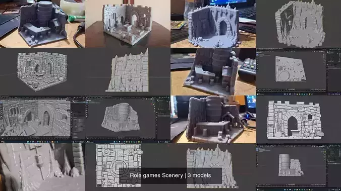 Role games Scenery 3D Model Collection