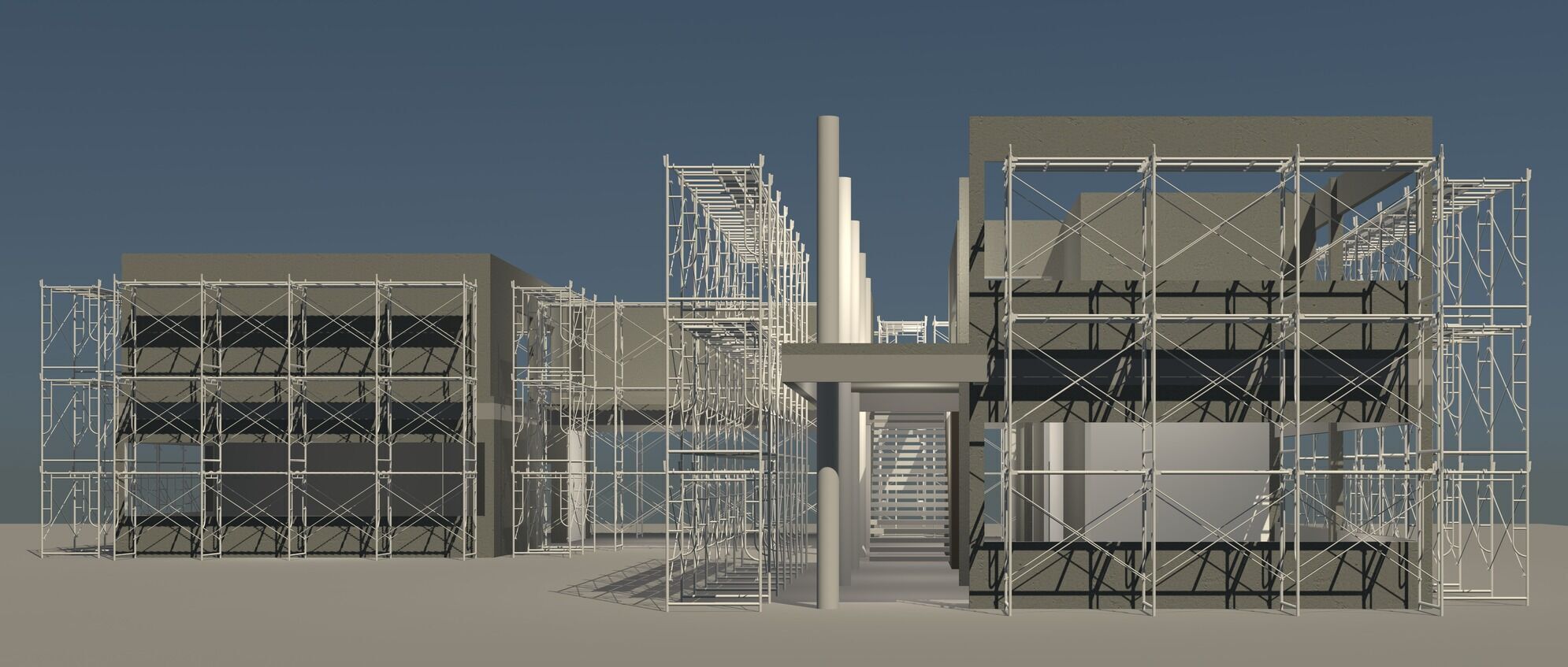 Building in construction scene 25-12 3D model_1