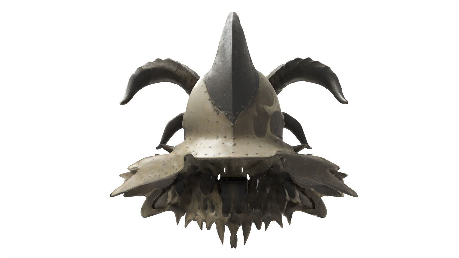 skull mask Low-poly 3D model_5