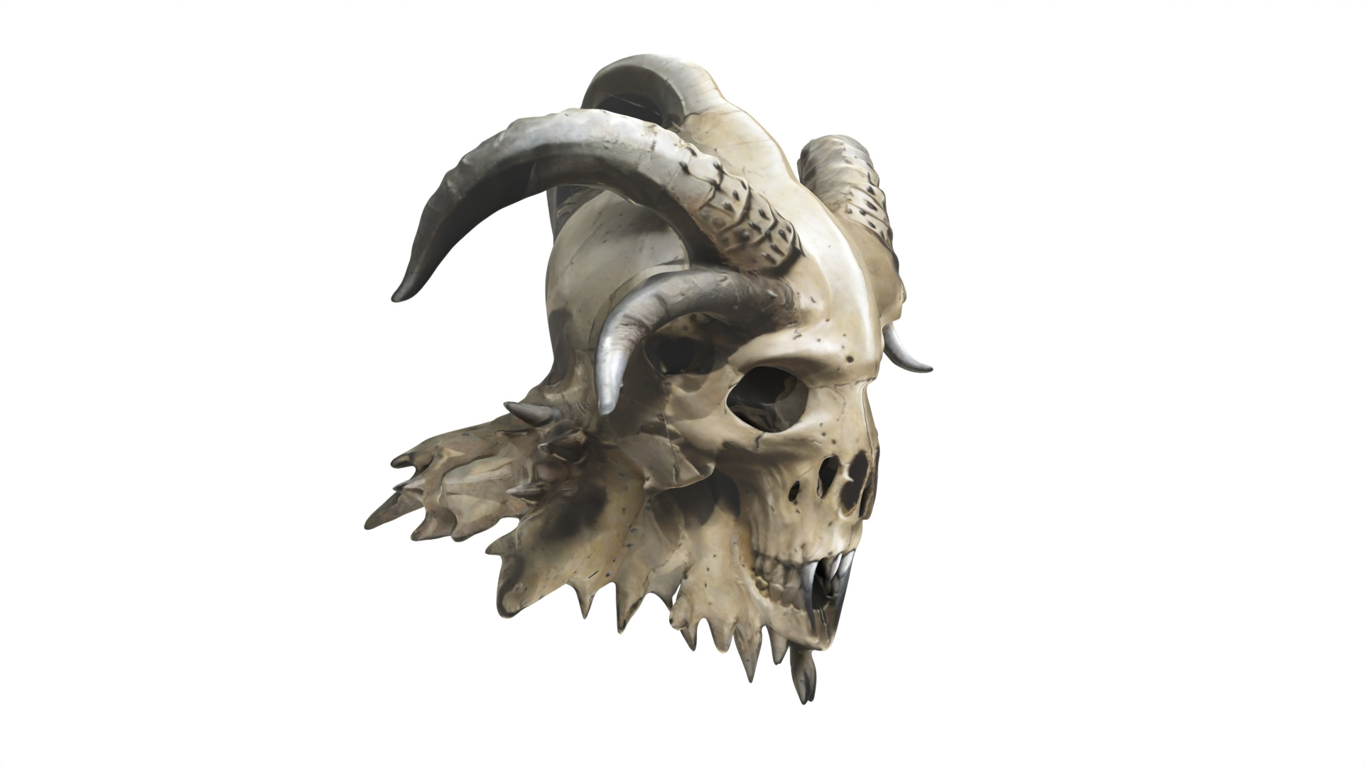 skull mask Low-poly 3D model_7