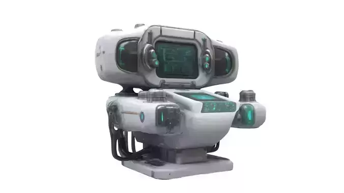 medical machine Low-poly 3D model