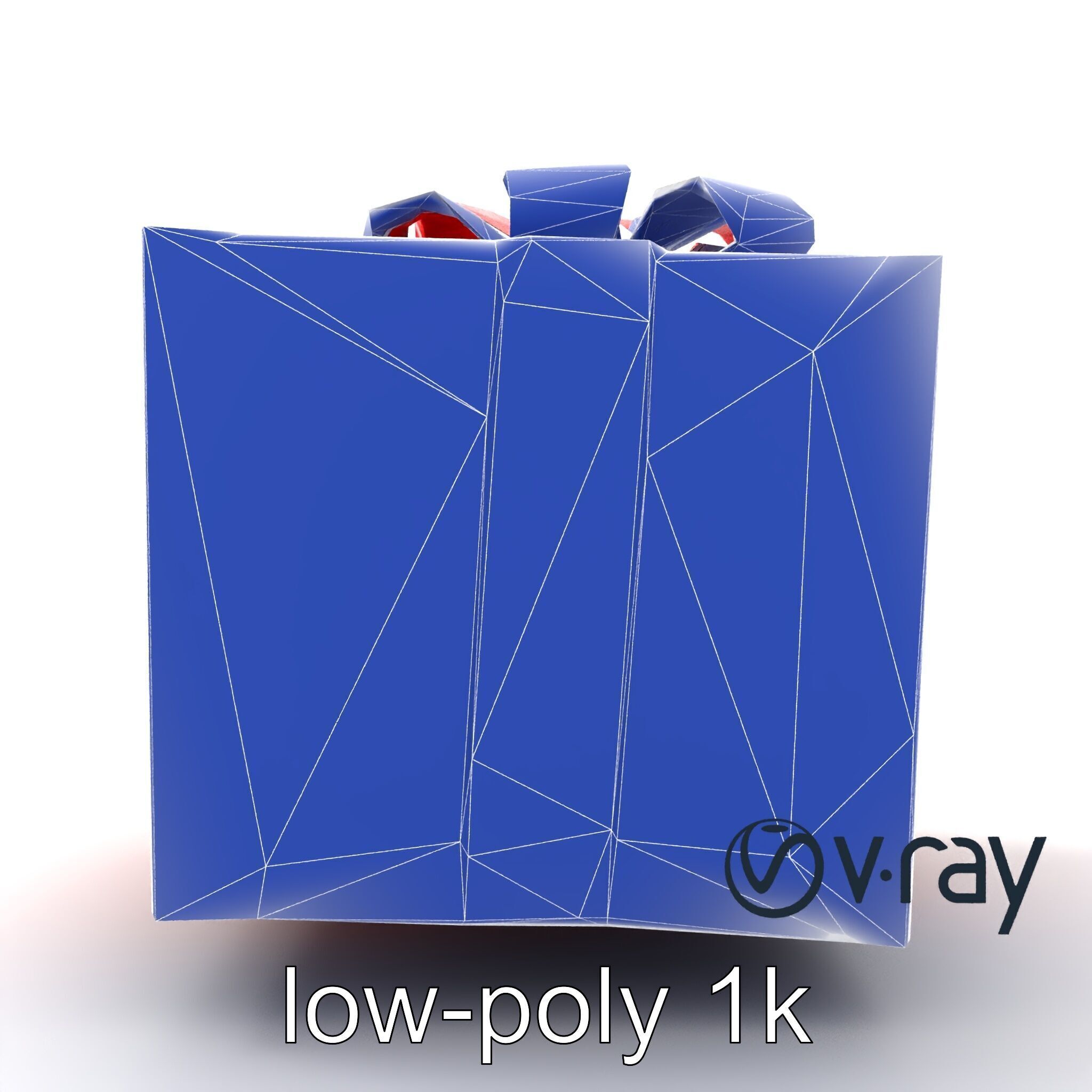 Luxurious Red Gift Box with Floral Motifs model pack Low-poly 3D model_28