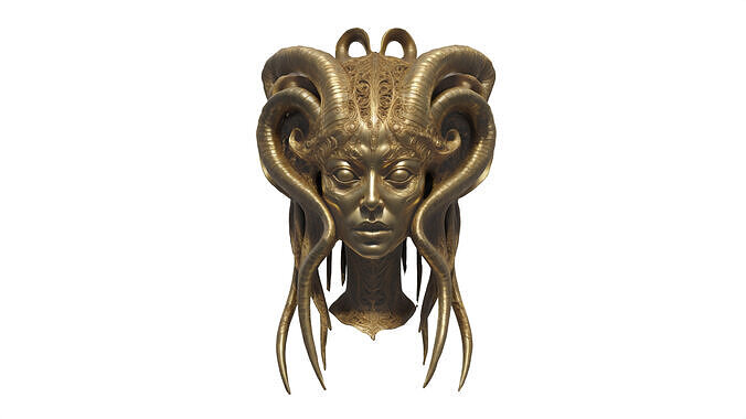 Medusas Dream sculptural Low-poly 3D model