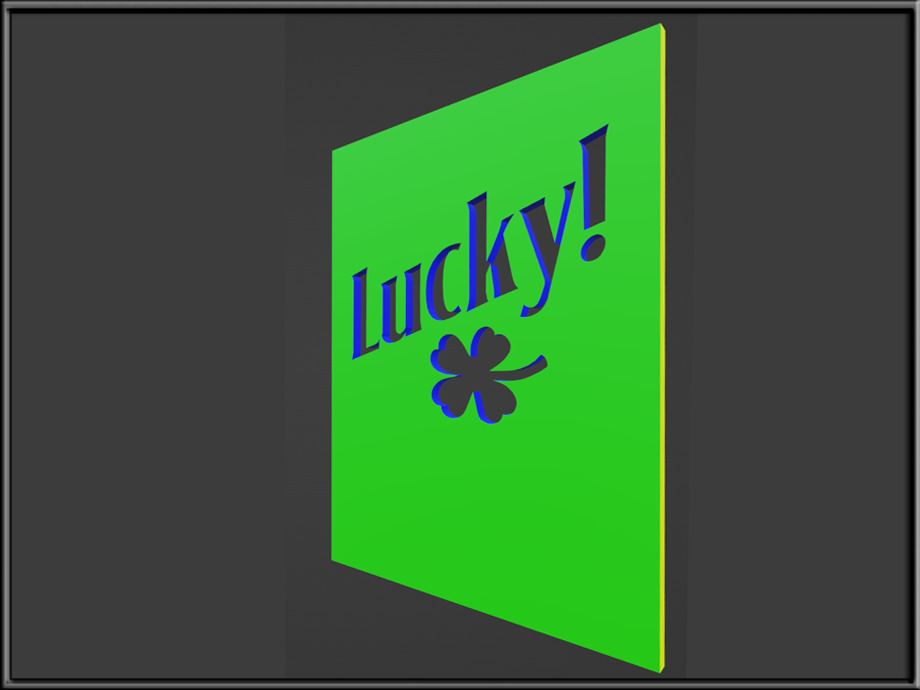 Lucky Card Low-poly 3D model_2