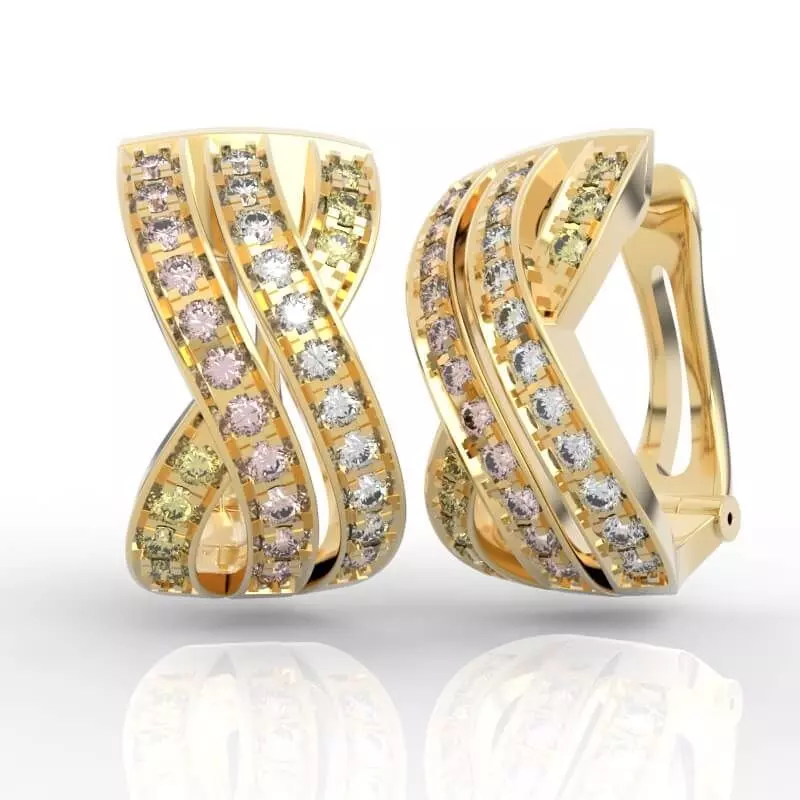 Crossover Clip-on Earrings 3D print model
