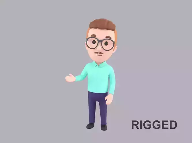  Cartoon Male Character Rigged 019