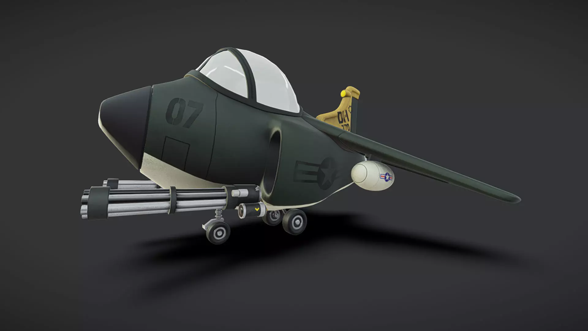 Plane Egg 001 Low-poly 3D model_0