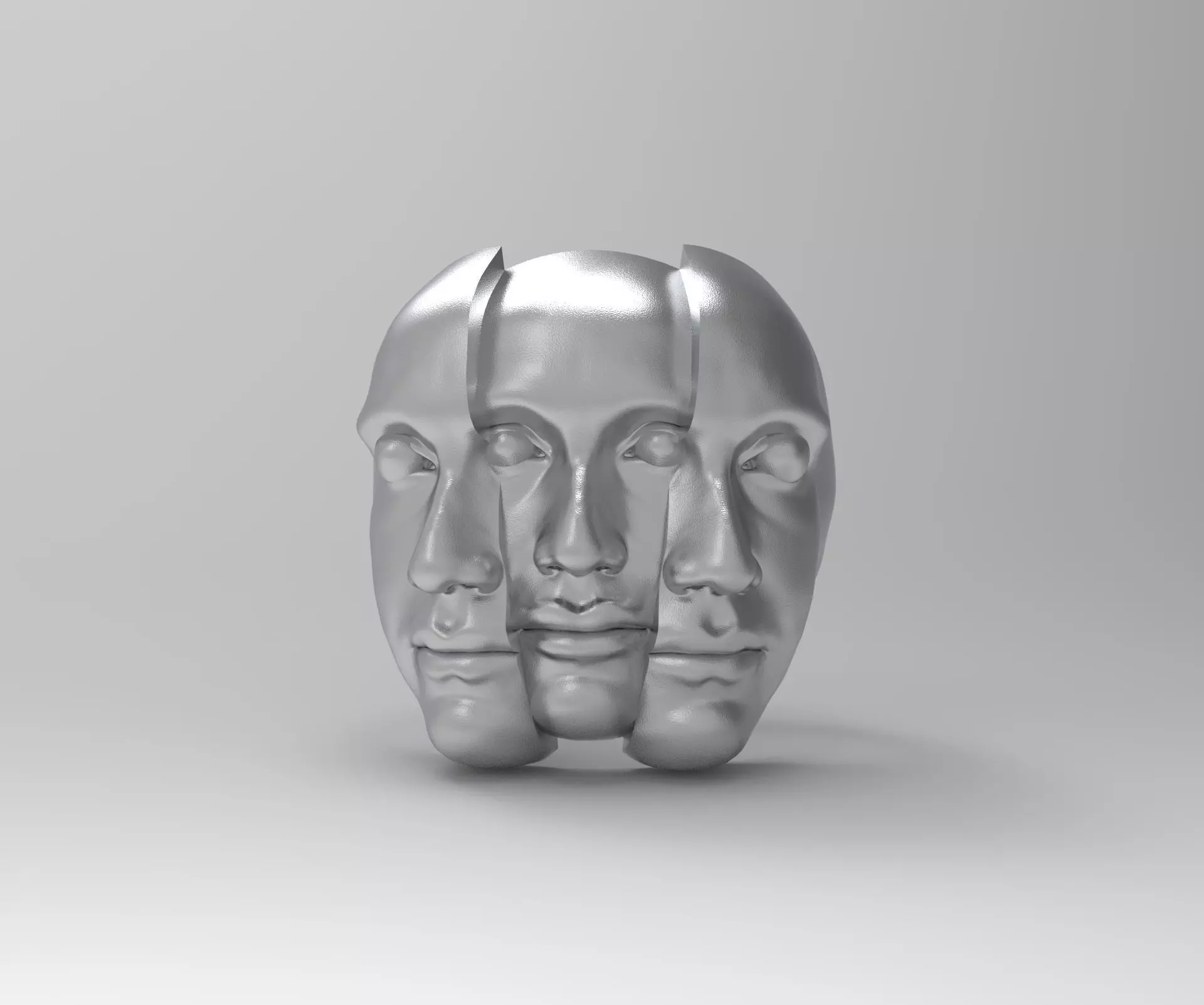 HUMAN FACE RING 3D print model_0