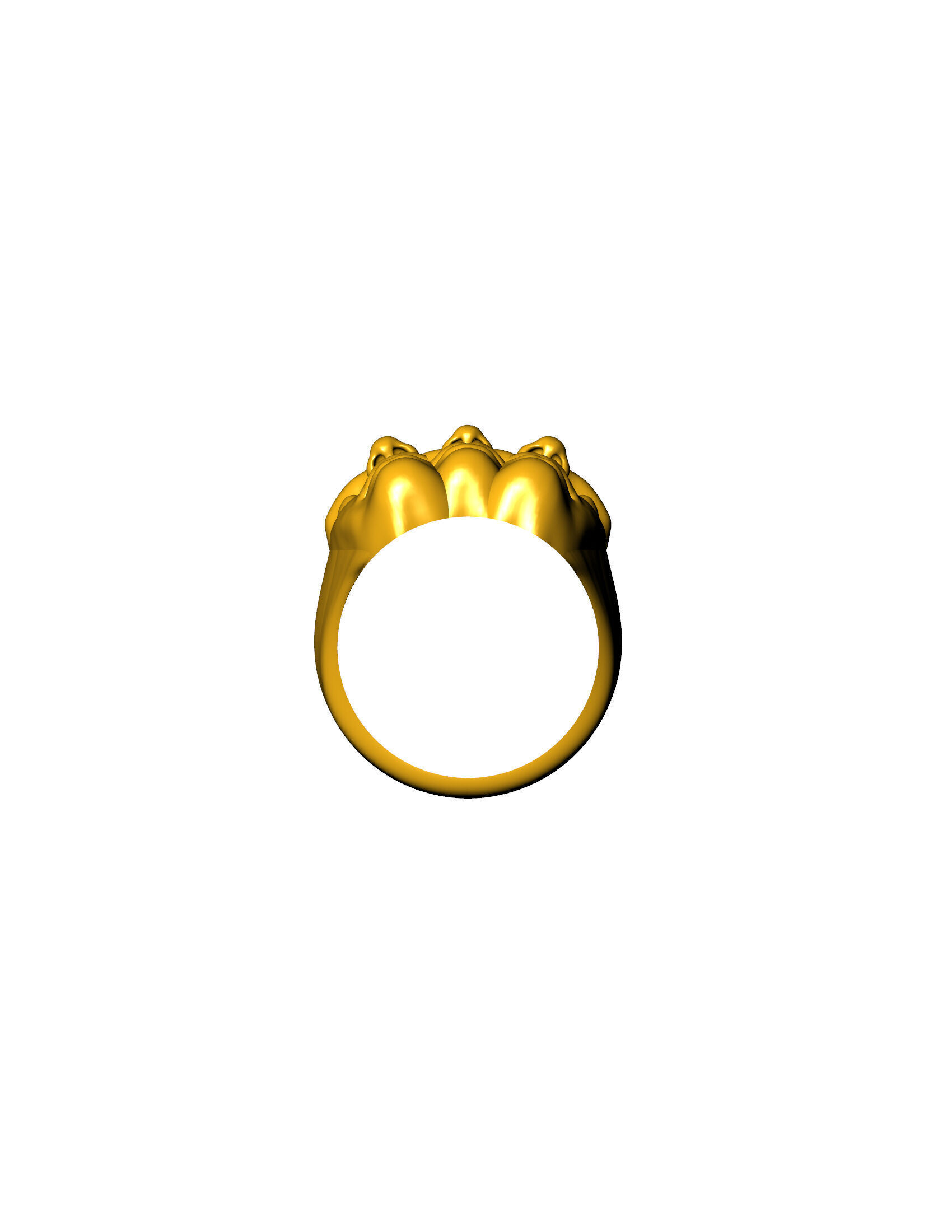 HUMAN FACE RING 3D print model_5
