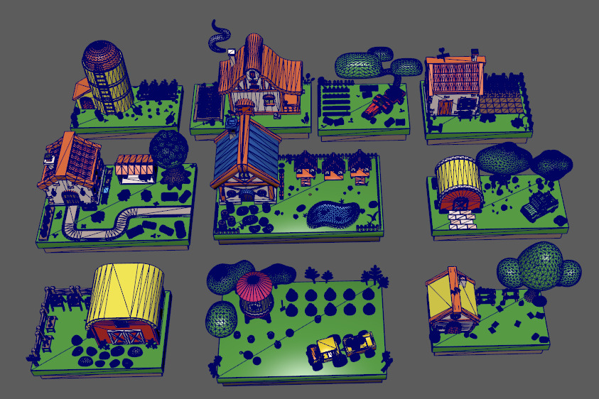 Stylish DIY Cottage Low-poly 3D model_2