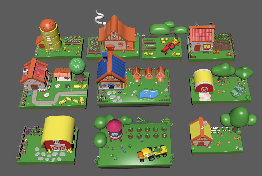 Stylish DIY Cottage Low-poly 3D model_1