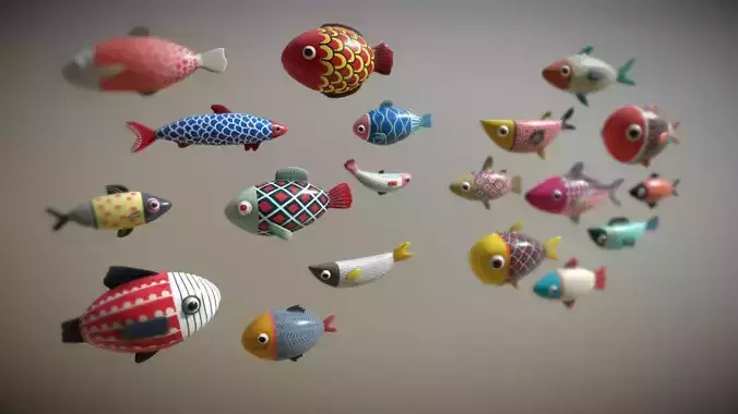 Stylish fish schools