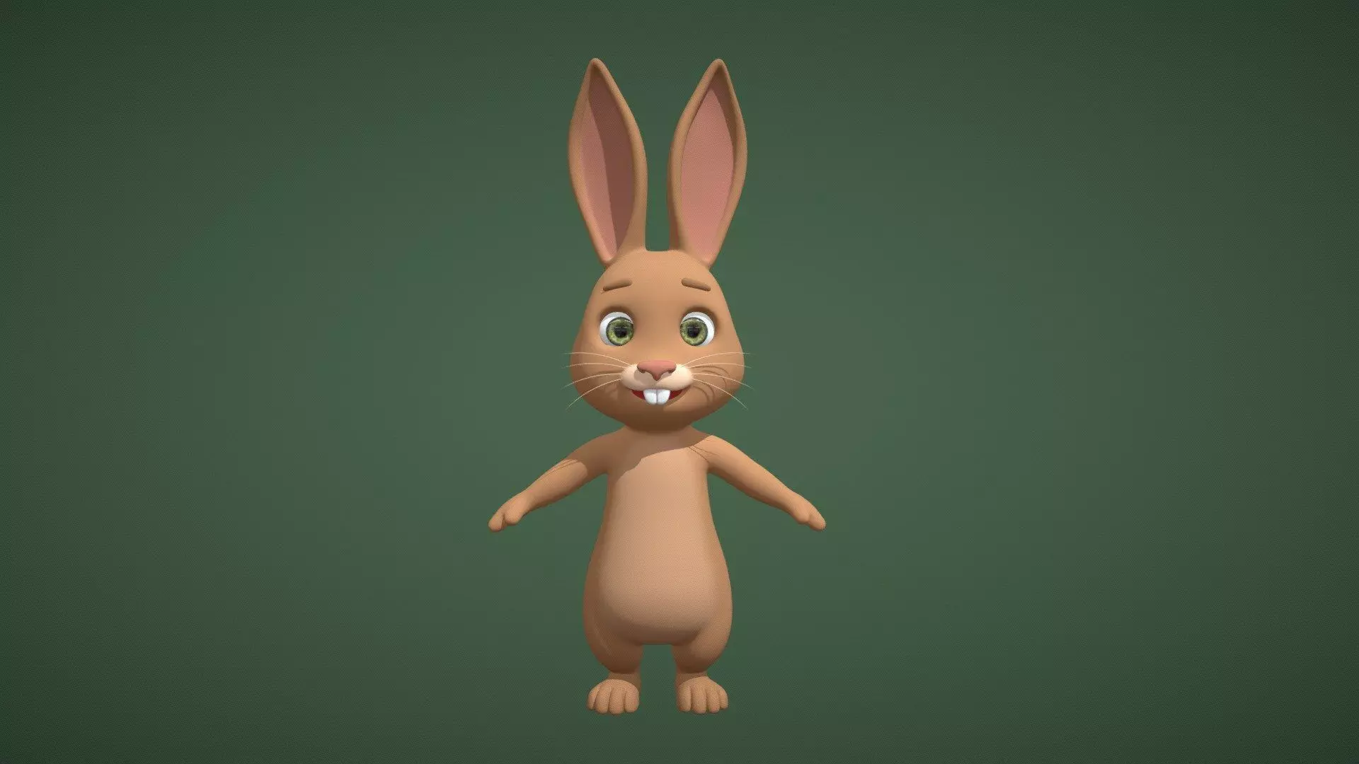 Stylish Rabbit Low-poly 3D model_0