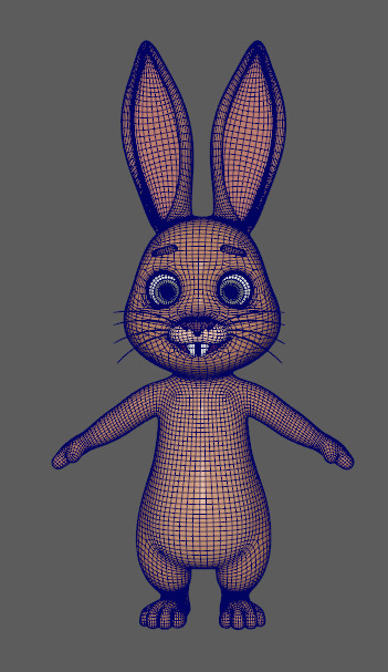 Stylish Rabbit Low-poly 3D model_1