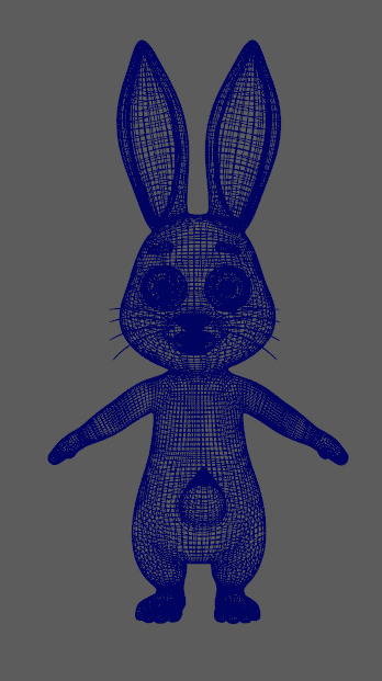 Stylish Rabbit Low-poly 3D model_2