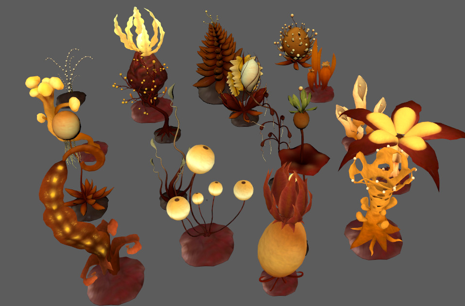 Stylish Grass Low-poly 3D model_1