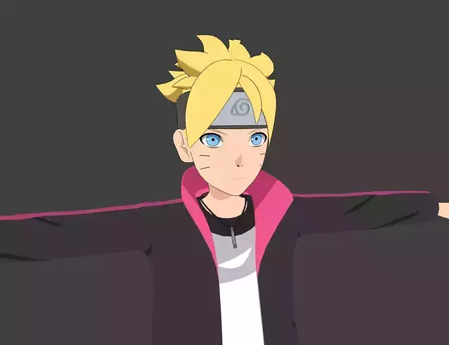Naruto Boruto Low-poly 3D model
