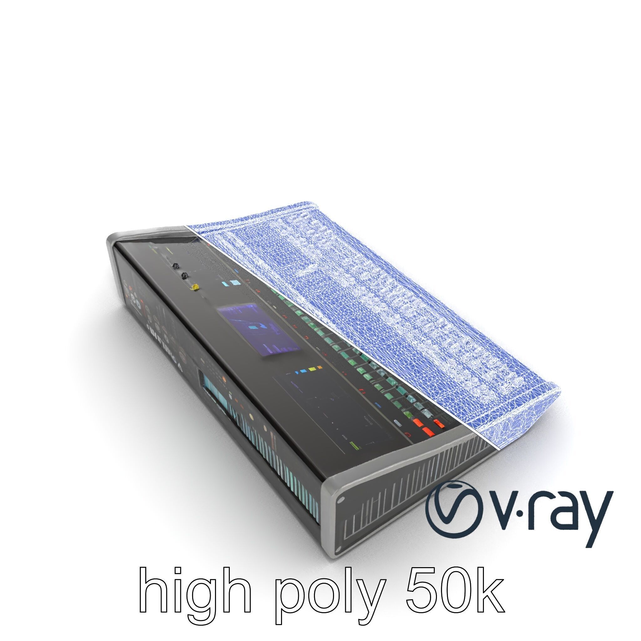 Professional Sound Console Audio Control model pack Low-poly 3D model_32