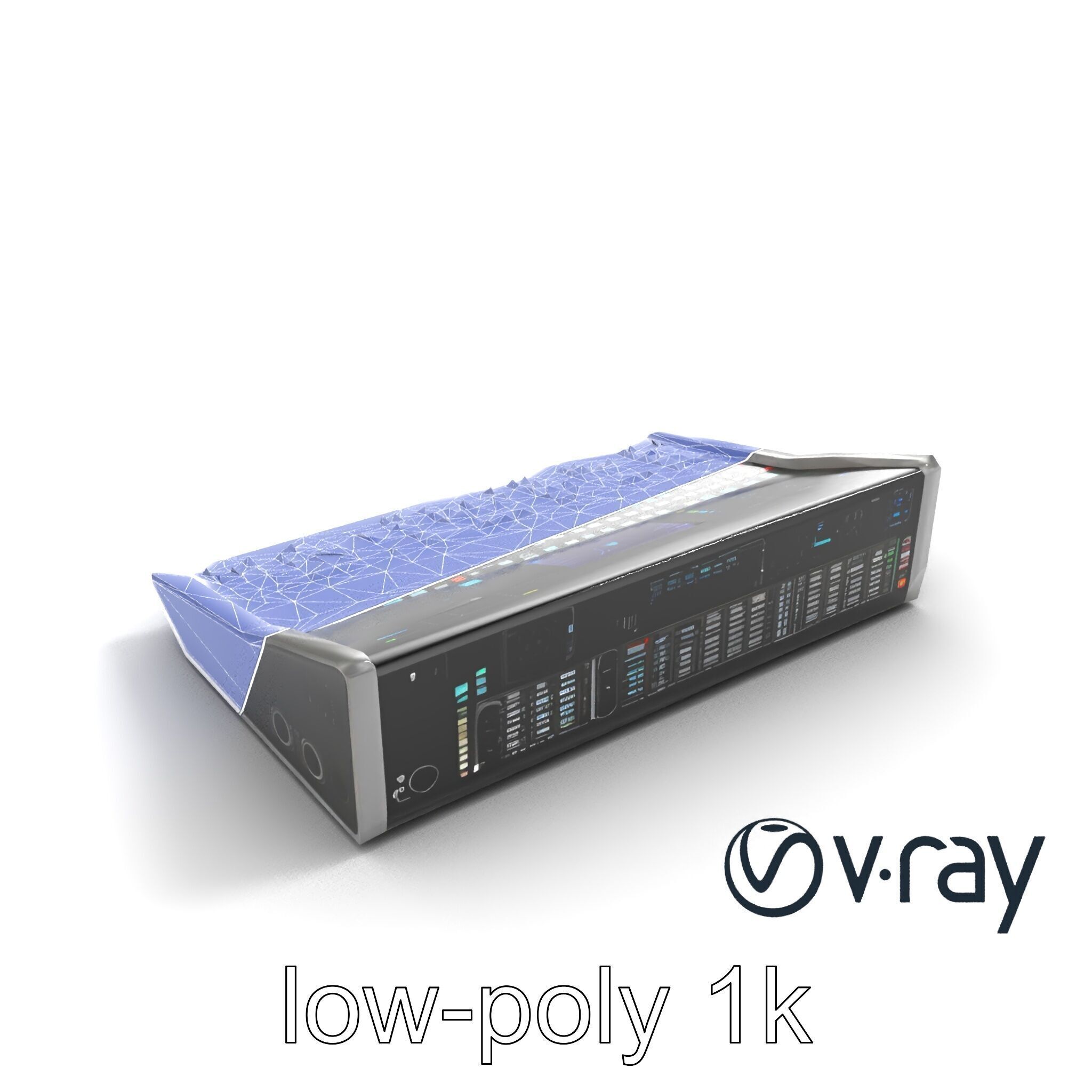 Professional Sound Console Audio Control model pack Low-poly 3D model_13