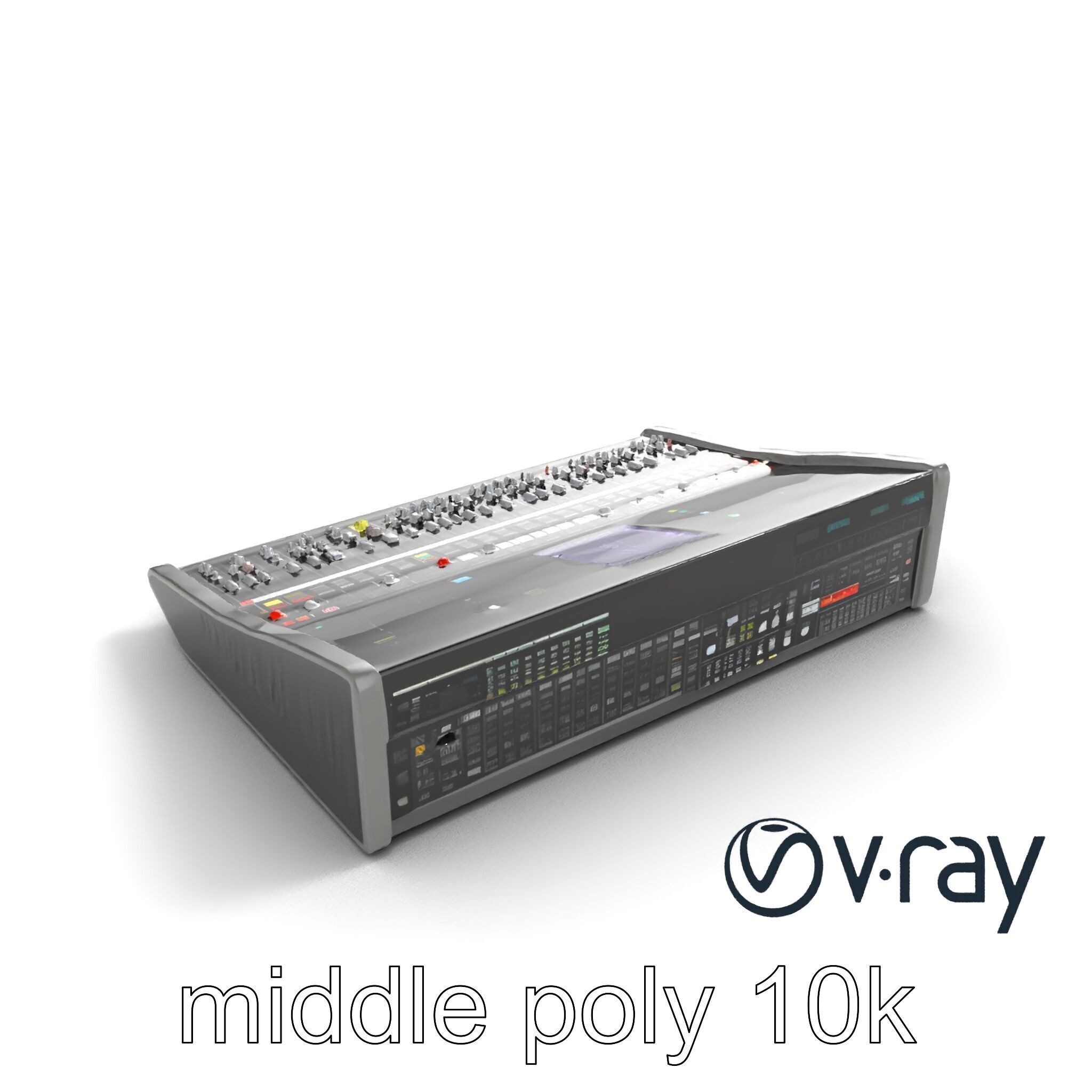 Professional Sound Console Audio Control model pack Low-poly 3D model_9