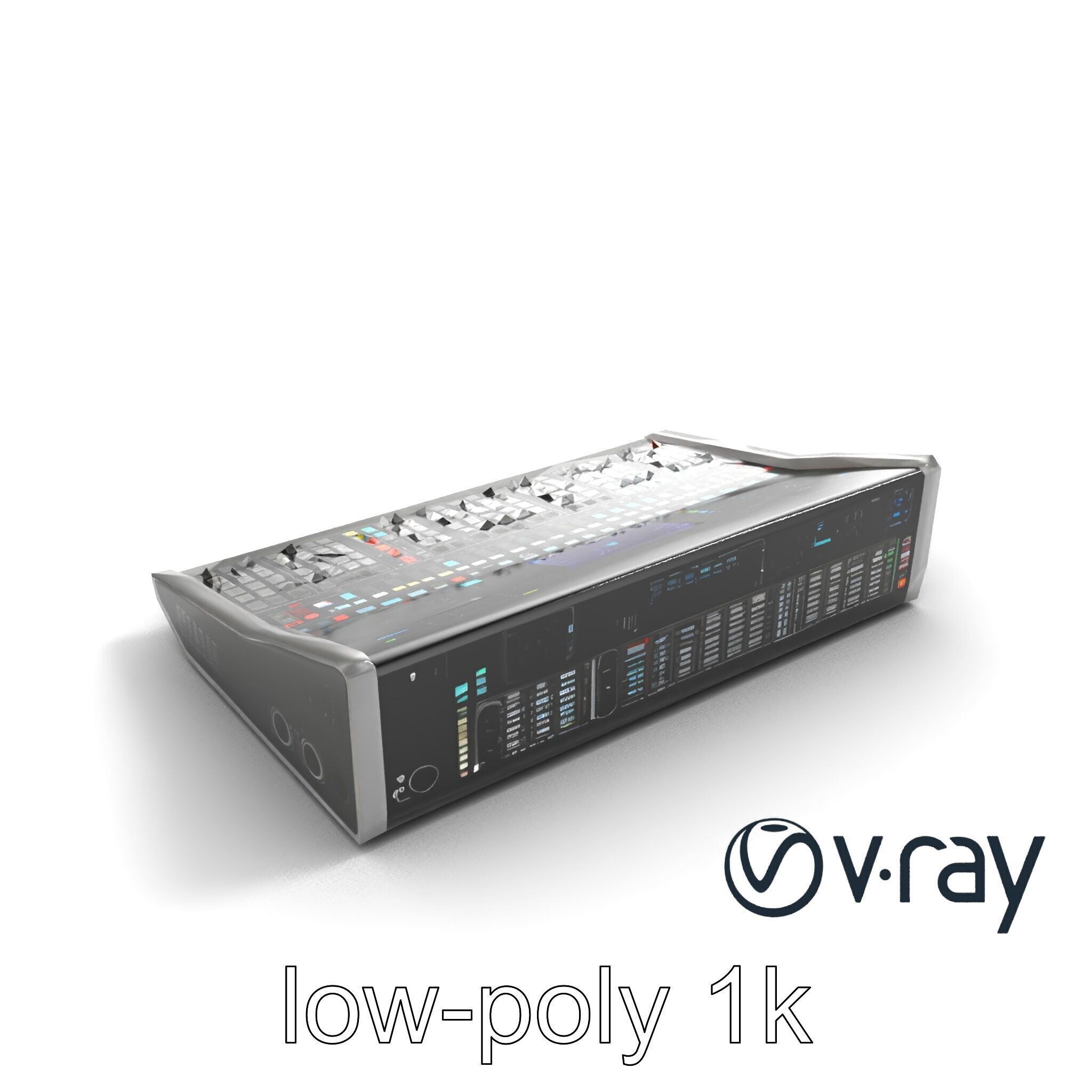 Professional Sound Console Audio Control model pack Low-poly 3D model_10