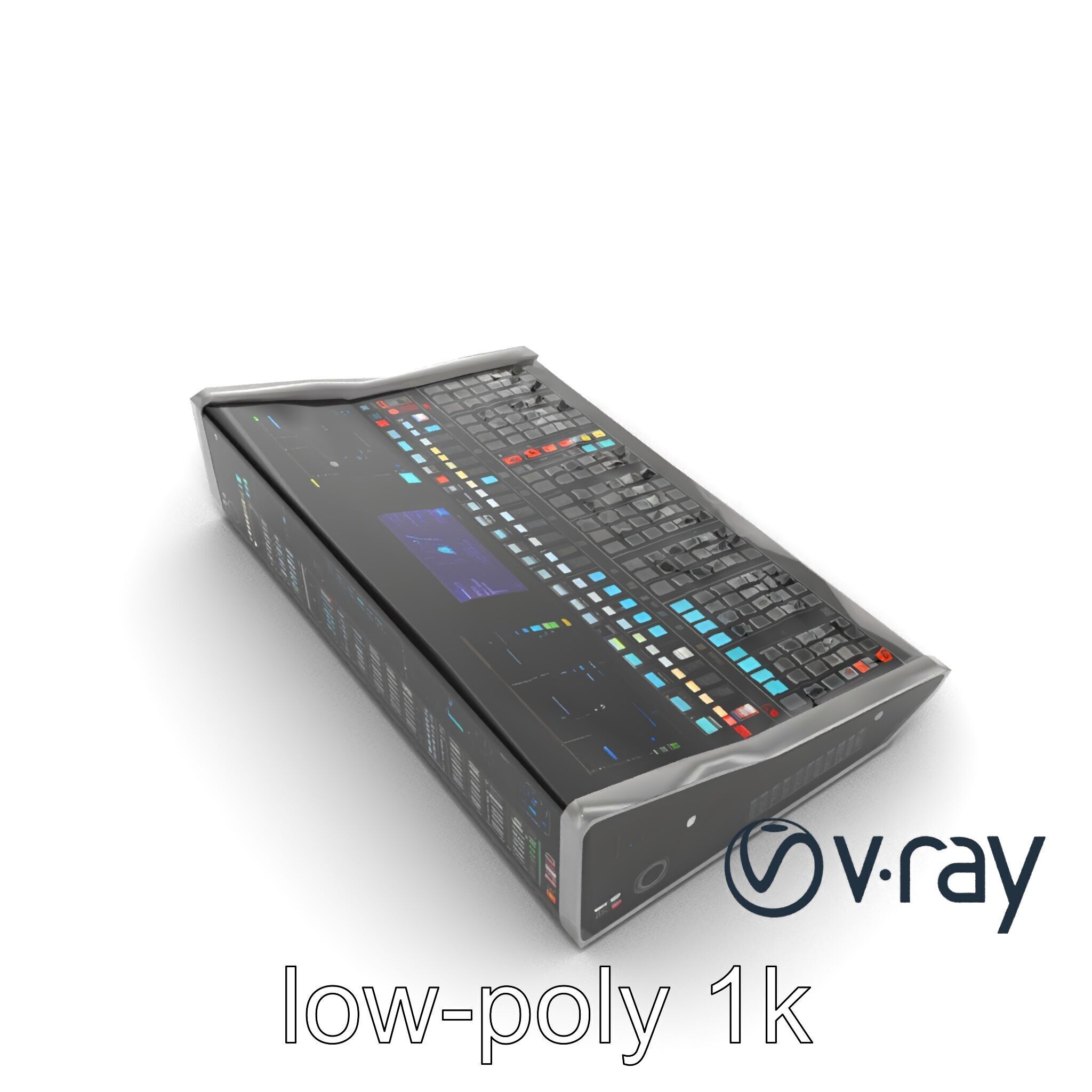 Professional Sound Console Audio Control model pack Low-poly 3D model_15