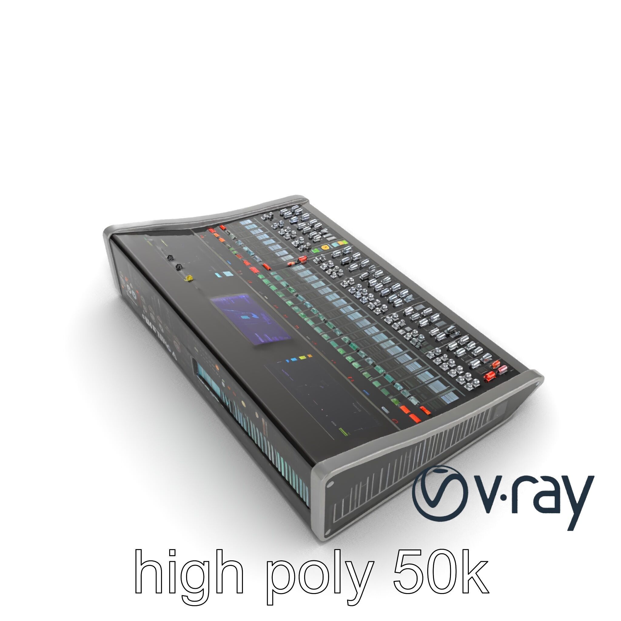 Professional Sound Console Audio Control model pack Low-poly 3D model_21