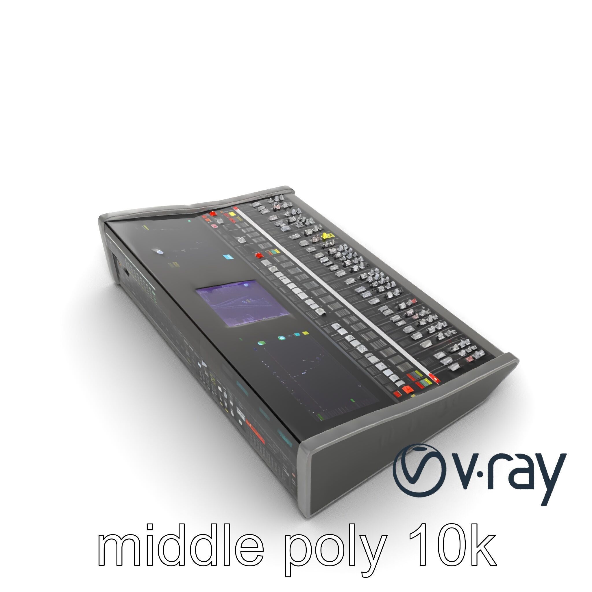 Professional Sound Console Audio Control model pack Low-poly 3D model_29